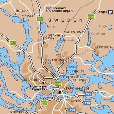 Plan des aéroports de Stockholm