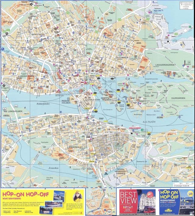 Plan de la ville de Stockholm