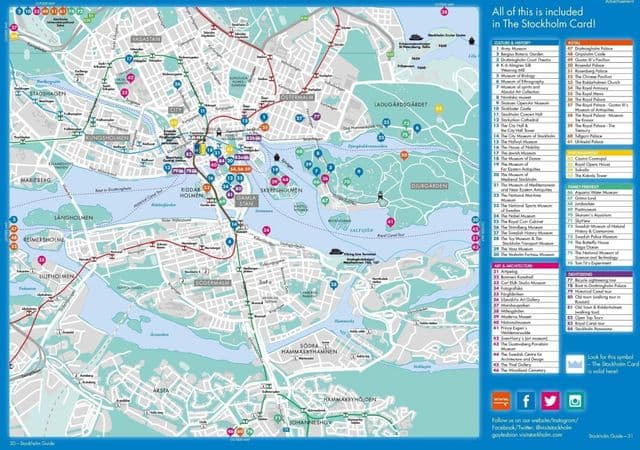 Plan des monuments de Stockholm