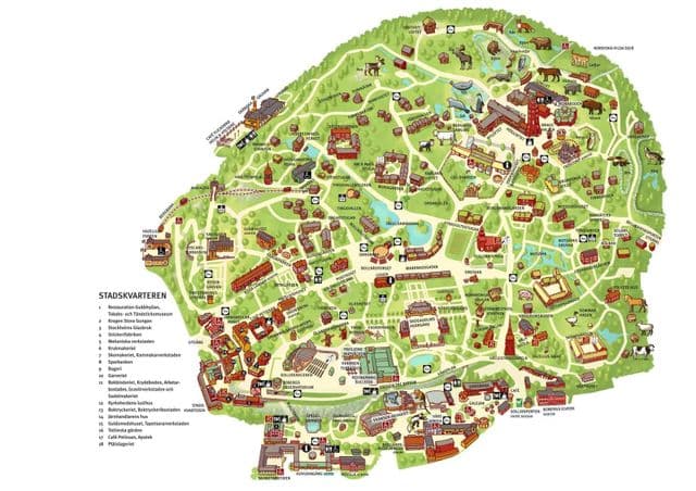 Plan du parc zoologique de Stockholm
